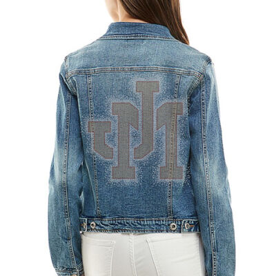 JM with OPTIONAL sleeve - Stretched Ladies Casual Denim Jacket Thumbnail