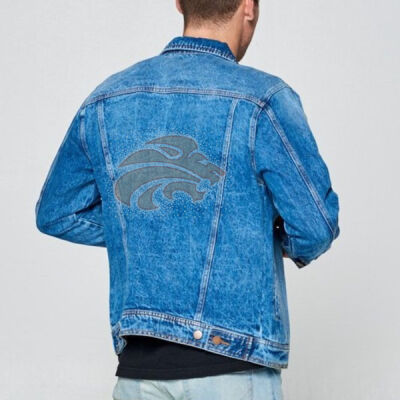 Mascot with OPTIONAL sleeve - Men's Denim Jacket Thumbnail