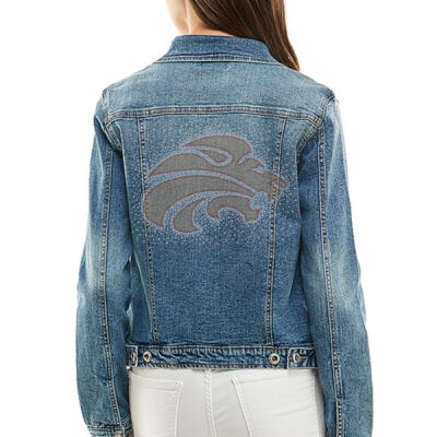 Mascot  with OPTIONAL sleeve- Stretched Ladies Casual Denim Jacket Thumbnail